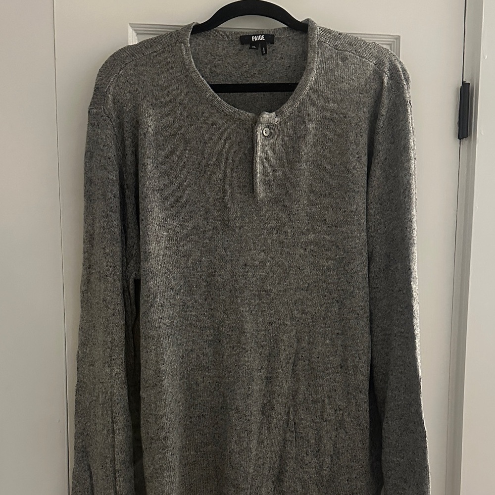 PAIGE Men’s Charcoal Knit Sweater